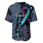National Suicide Prevention Baseball Jersey Aboriginal Ribbon Dot Painting