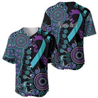 National Suicide Prevention Baseball Jersey Aboriginal Ribbon Dot Painting