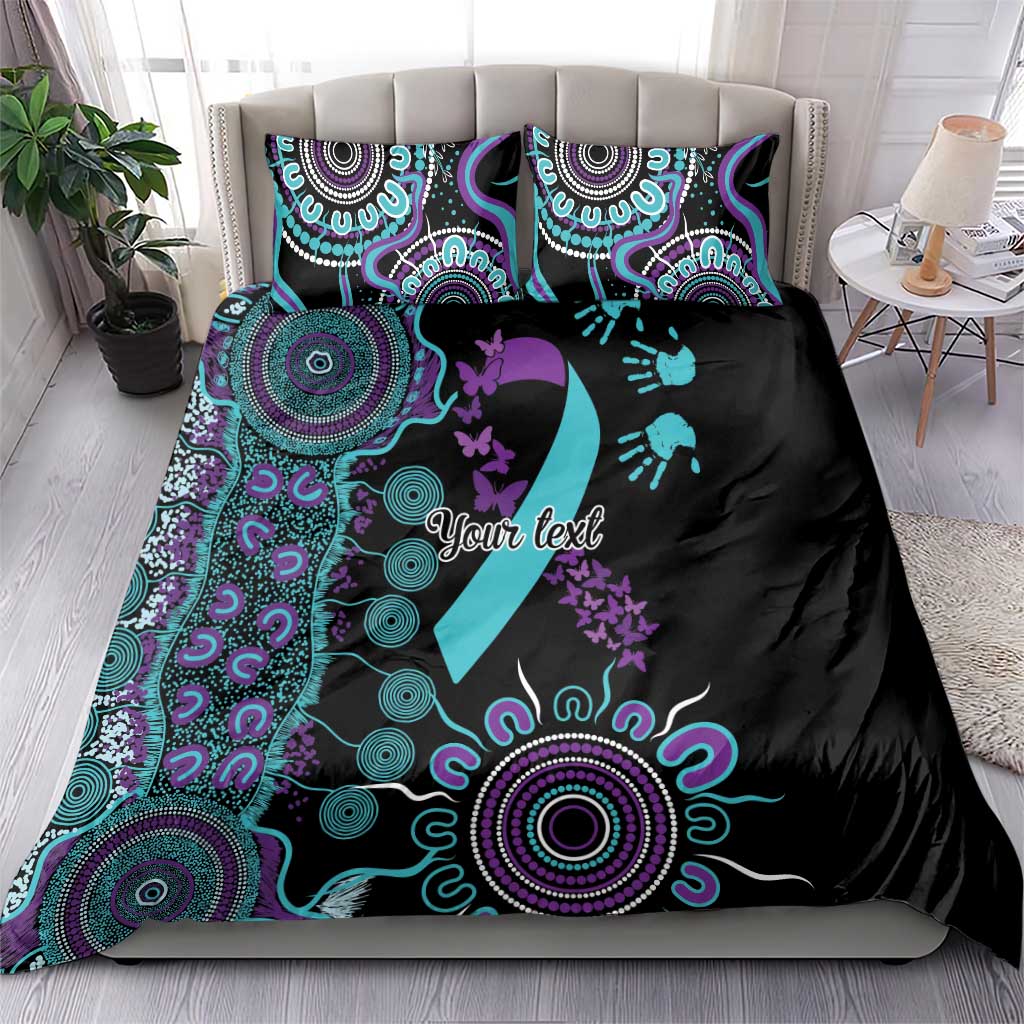 National Suicide Prevention Bedding Set Aboriginal Ribbon Dot Painting