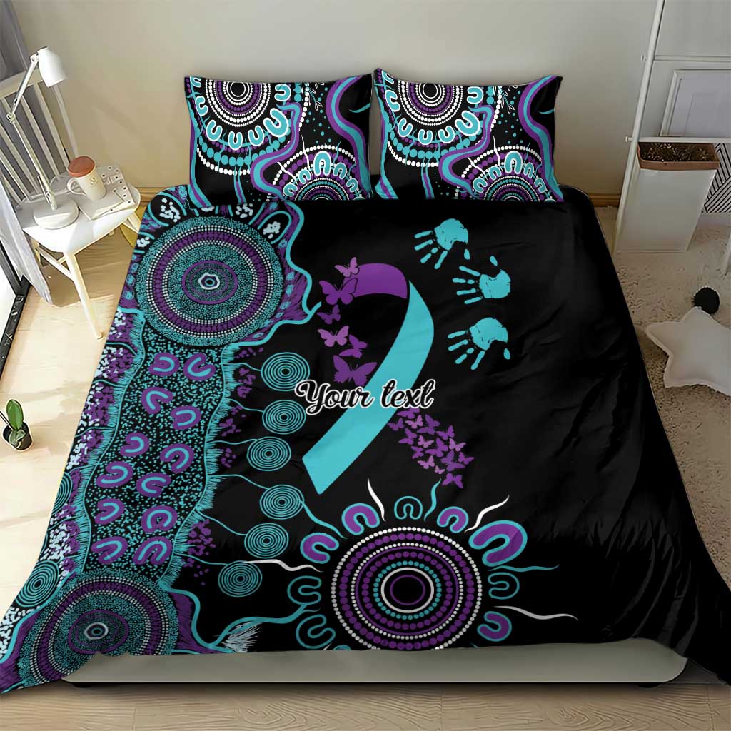 National Suicide Prevention Bedding Set Aboriginal Ribbon Dot Painting