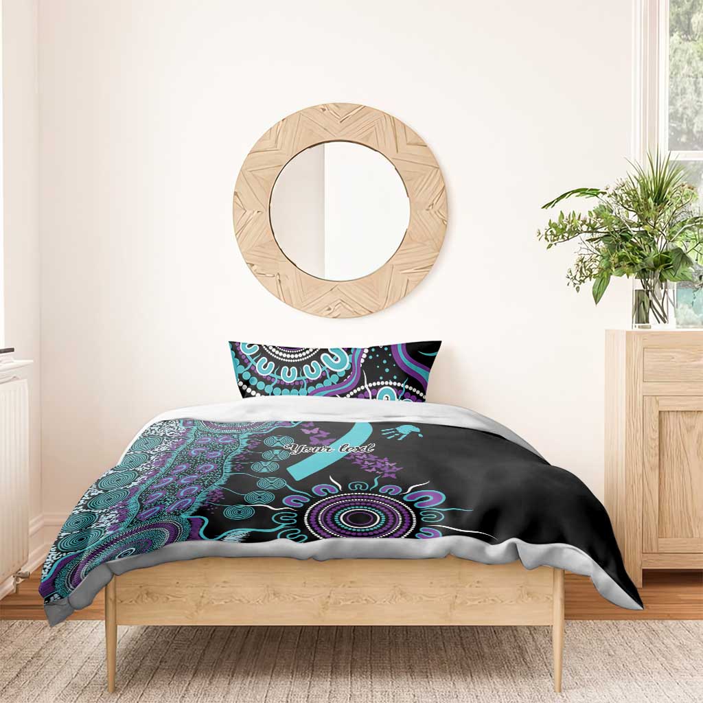 National Suicide Prevention Bedding Set Aboriginal Ribbon Dot Painting