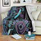 National Suicide Prevention Blanket Aboriginal Ribbon Dot Painting