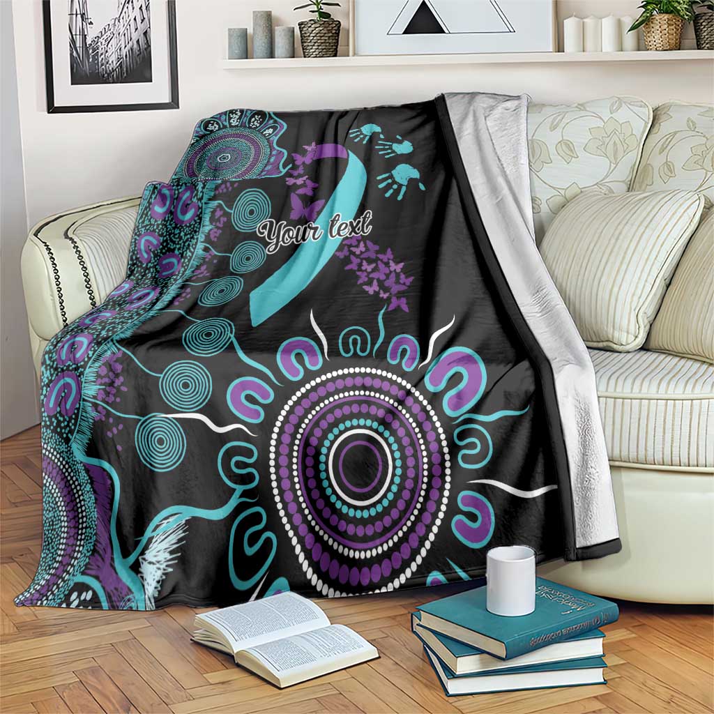 National Suicide Prevention Blanket Aboriginal Ribbon Dot Painting