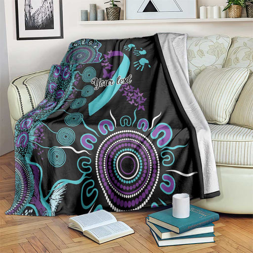 National Suicide Prevention Blanket Aboriginal Ribbon Dot Painting