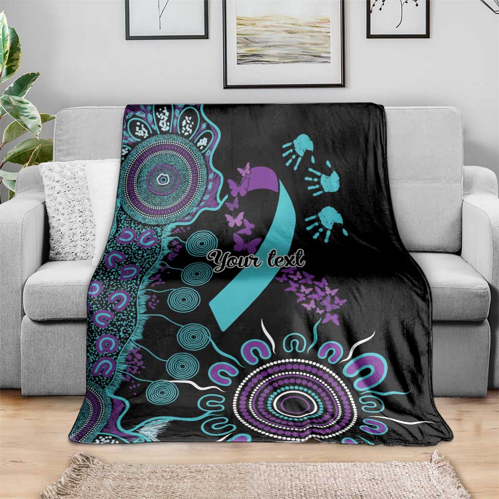 National Suicide Prevention Blanket Aboriginal Ribbon Dot Painting