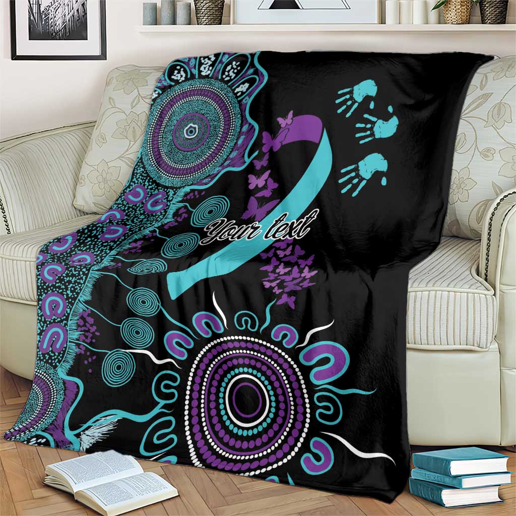 National Suicide Prevention Blanket Aboriginal Ribbon Dot Painting