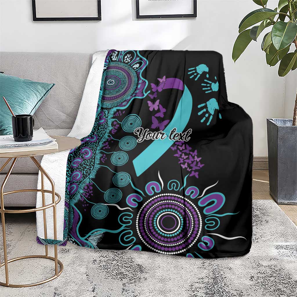 National Suicide Prevention Blanket Aboriginal Ribbon Dot Painting