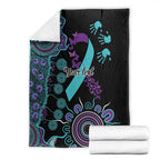 National Suicide Prevention Blanket Aboriginal Ribbon Dot Painting