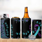 National Suicide Prevention 4 in 1 Can Cooler Tumbler Aboriginal Ribbon Dot Painting