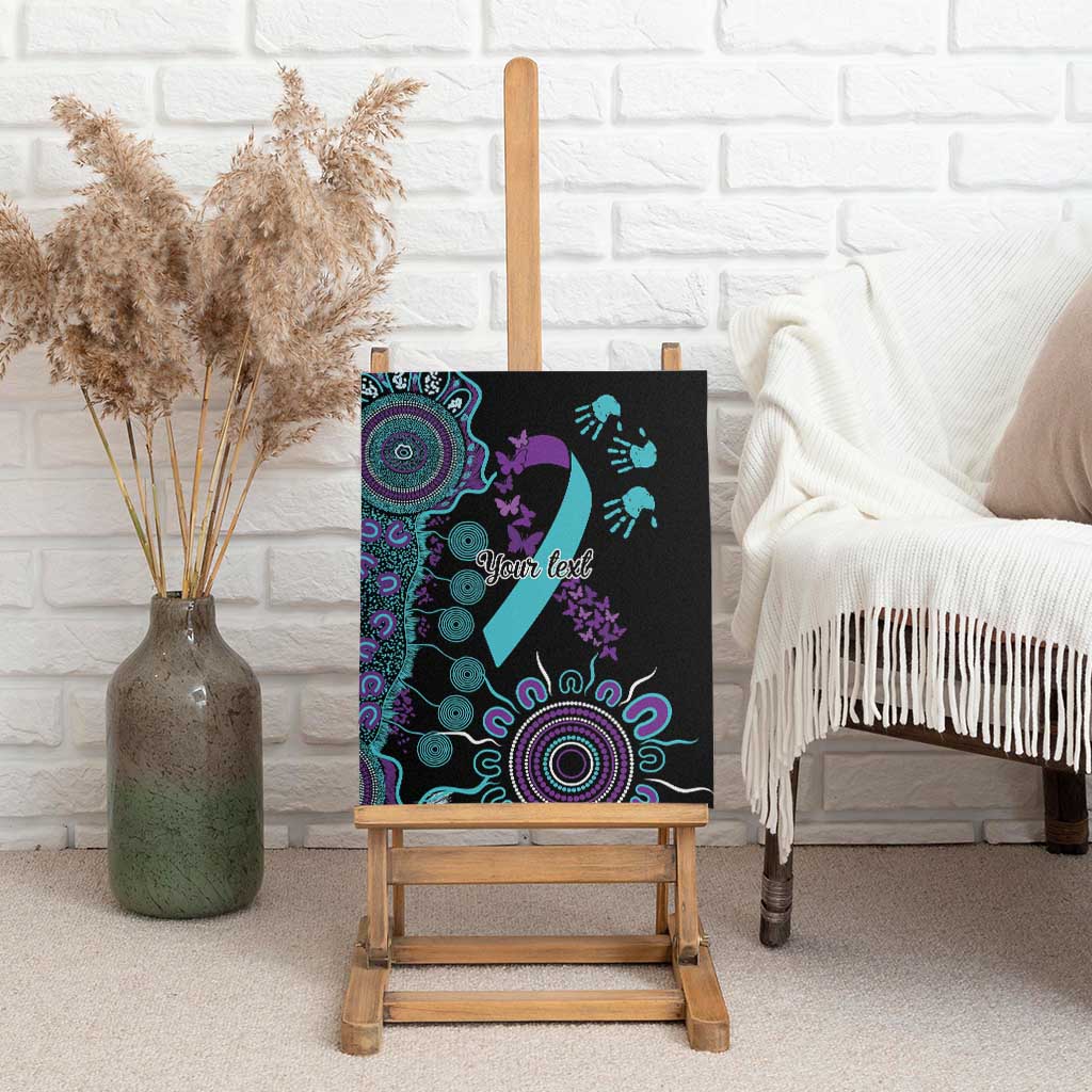 National Suicide Prevention Canvas Wall Art Aboriginal Ribbon Dot Painting