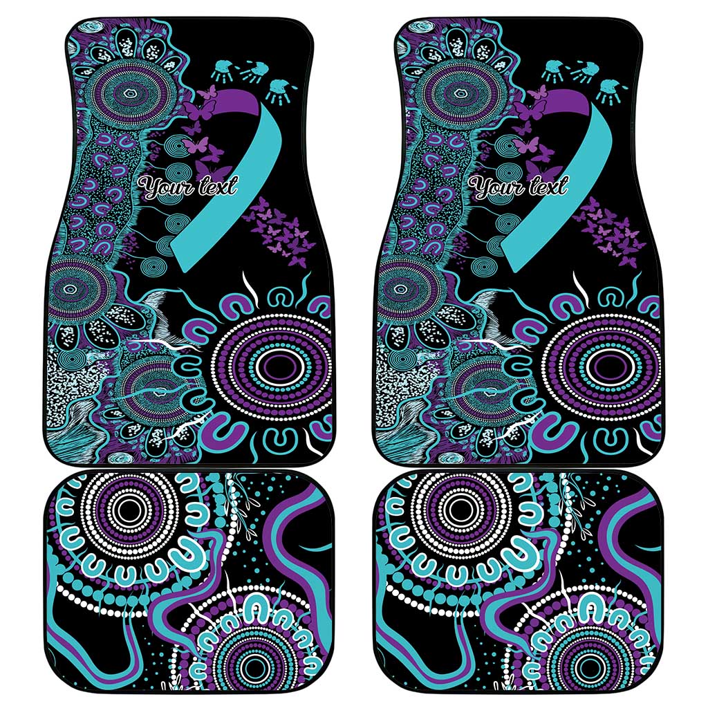 National Suicide Prevention Car Mats Aboriginal Ribbon Dot Painting