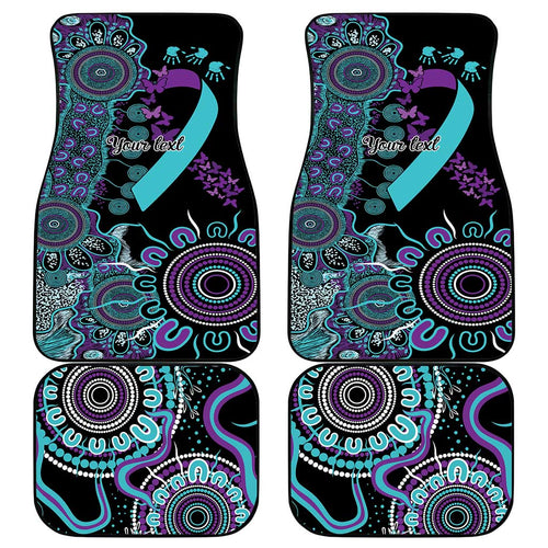 National Suicide Prevention Car Mats Aboriginal Ribbon Dot Painting