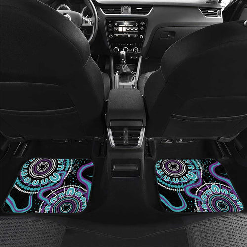 National Suicide Prevention Car Mats Aboriginal Ribbon Dot Painting