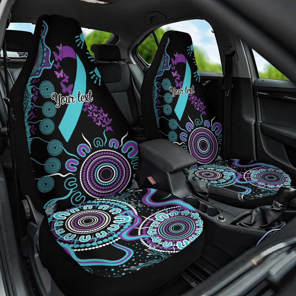 National Suicide Prevention Car Seat Cover Aboriginal Ribbon Dot Painting