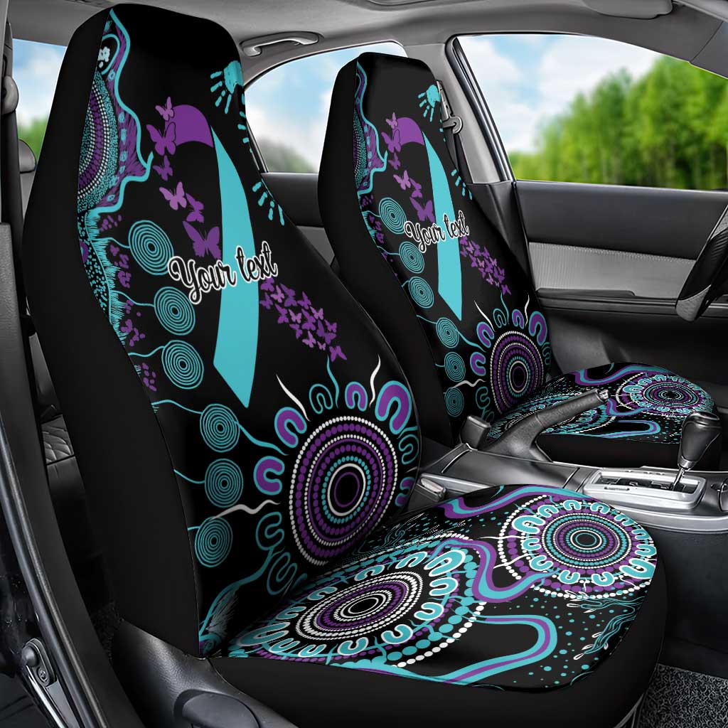 National Suicide Prevention Car Seat Cover Aboriginal Ribbon Dot Painting