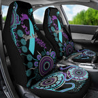 National Suicide Prevention Car Seat Cover Aboriginal Ribbon Dot Painting