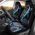 National Suicide Prevention Car Seat Cover Aboriginal Ribbon Dot Painting