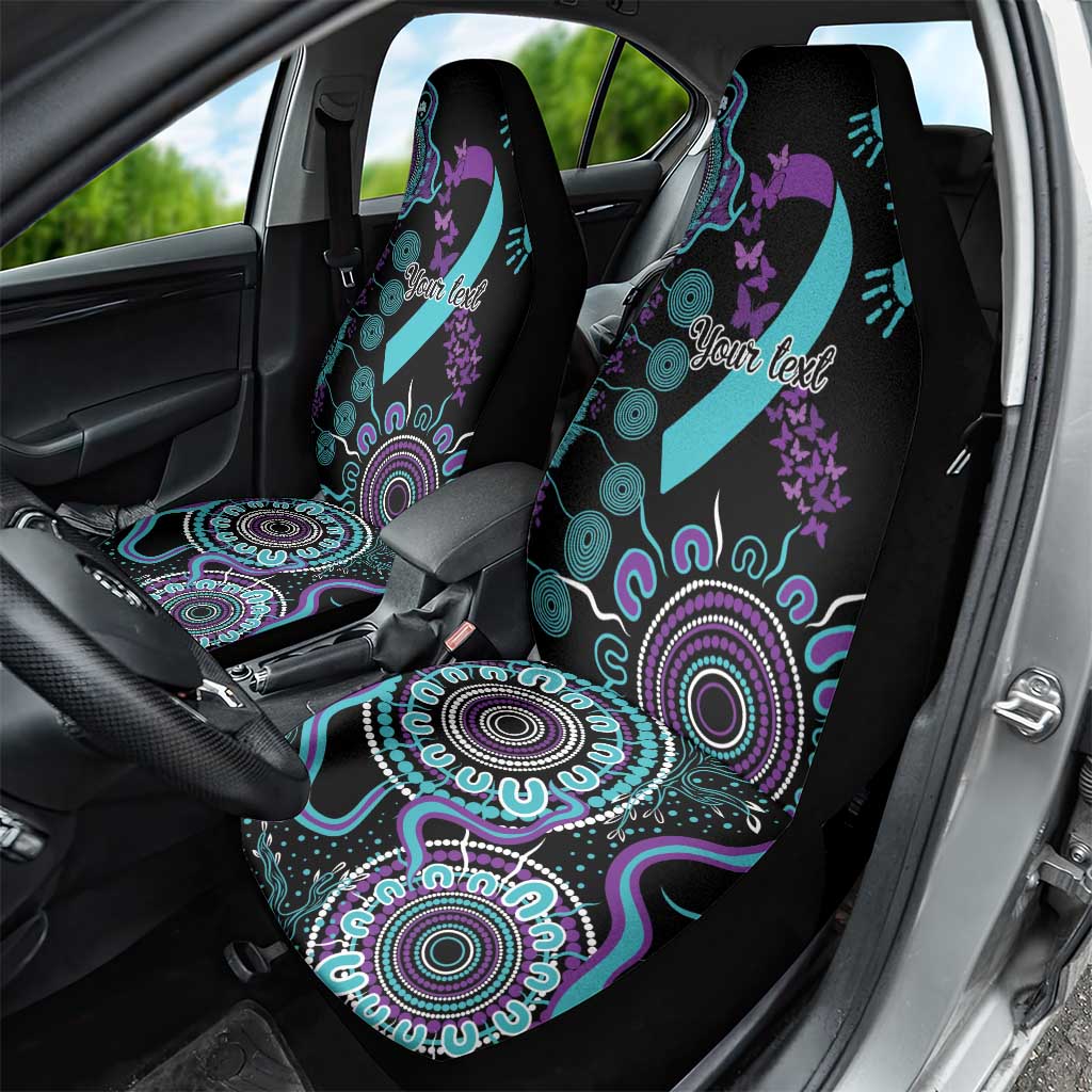 National Suicide Prevention Car Seat Cover Aboriginal Ribbon Dot Painting