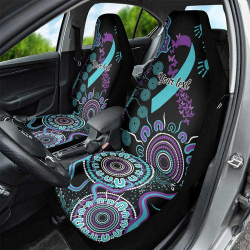 National Suicide Prevention Car Seat Cover Aboriginal Ribbon Dot Painting