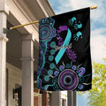 National Suicide Prevention Garden Flag Aboriginal Ribbon Dot Painting