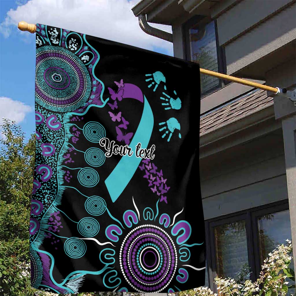 National Suicide Prevention Garden Flag Aboriginal Ribbon Dot Painting