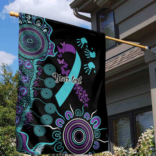National Suicide Prevention Garden Flag Aboriginal Ribbon Dot Painting