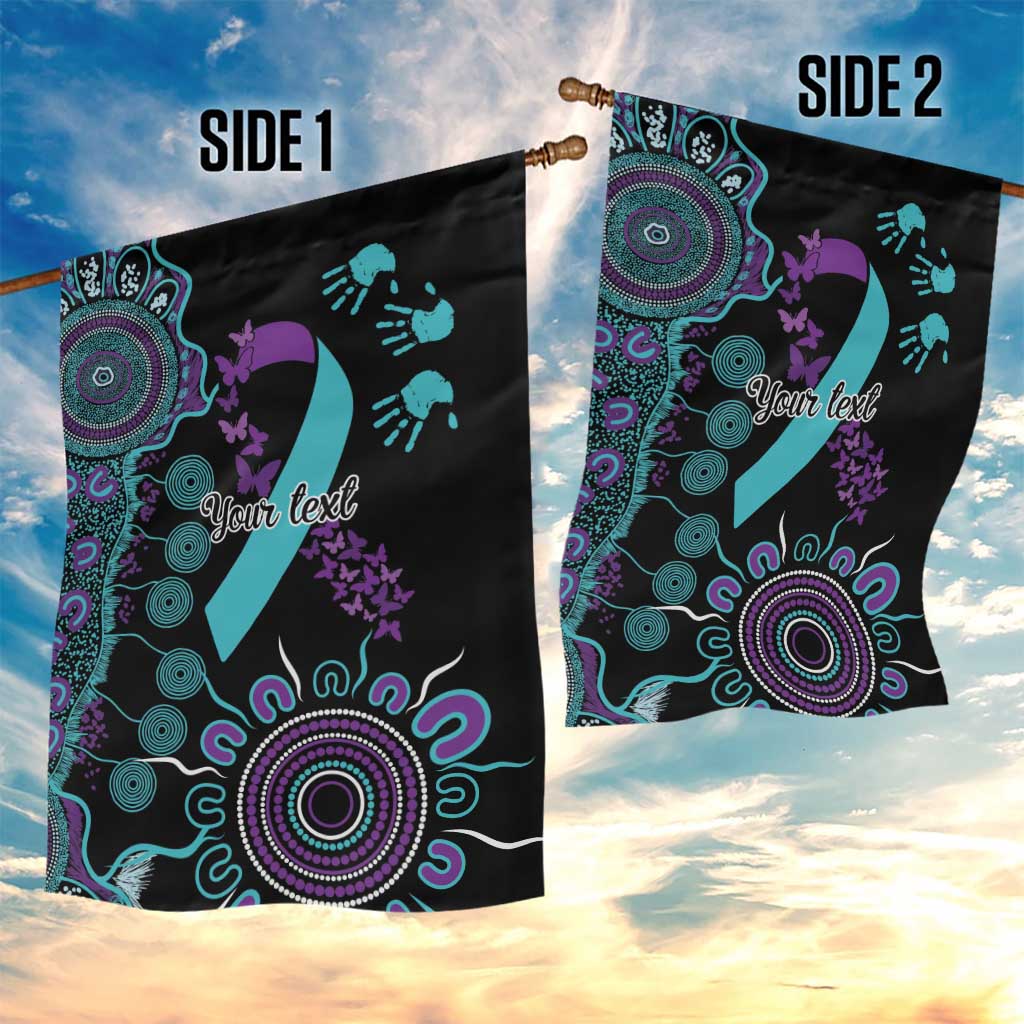 National Suicide Prevention Garden Flag Aboriginal Ribbon Dot Painting