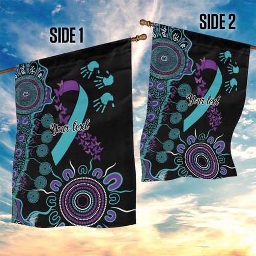 National Suicide Prevention Garden Flag Aboriginal Ribbon Dot Painting