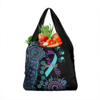 National Suicide Prevention Grocery Bag Aboriginal Ribbon Dot Painting