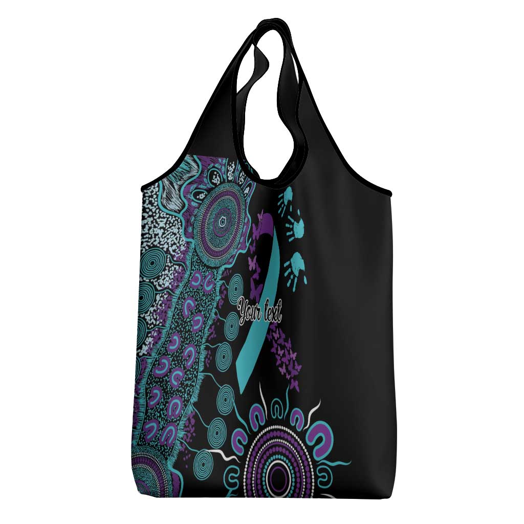 National Suicide Prevention Grocery Bag Aboriginal Ribbon Dot Painting