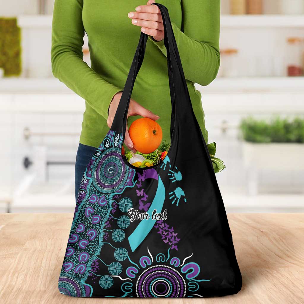 National Suicide Prevention Grocery Bag Aboriginal Ribbon Dot Painting