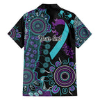 National Suicide Prevention Hawaiian Shirt Aboriginal Ribbon Dot Painting