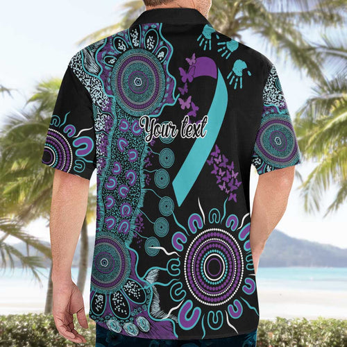 National Suicide Prevention Hawaiian Shirt Aboriginal Ribbon Dot Painting