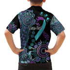 National Suicide Prevention Hawaiian Shirt Aboriginal Ribbon Dot Painting