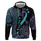 National Suicide Prevention Hoodie Aboriginal Ribbon Dot Painting