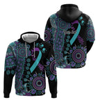 National Suicide Prevention Hoodie Aboriginal Ribbon Dot Painting