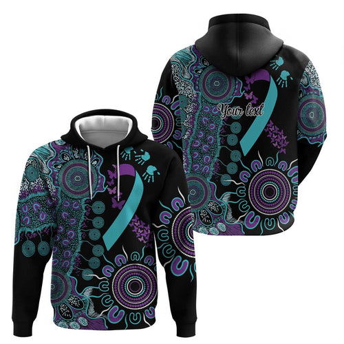 National Suicide Prevention Hoodie Aboriginal Ribbon Dot Painting