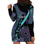 National Suicide Prevention Hoodie Dress Aboriginal Ribbon Dot Painting