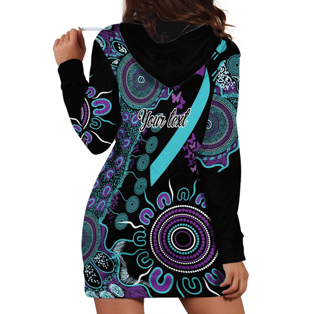 National Suicide Prevention Hoodie Dress Aboriginal Ribbon Dot Painting