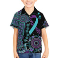 National Suicide Prevention Kid Hawaiian Shirt Aboriginal Ribbon Dot Painting
