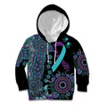 National Suicide Prevention Kid Hoodie Aboriginal Ribbon Dot Painting