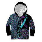 National Suicide Prevention Kid Hoodie Aboriginal Ribbon Dot Painting