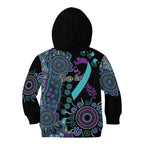 National Suicide Prevention Kid Hoodie Aboriginal Ribbon Dot Painting