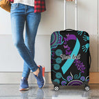 National Suicide Prevention Luggage Cover Aboriginal Ribbon Dot Painting