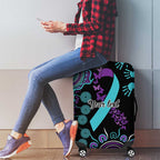 National Suicide Prevention Luggage Cover Aboriginal Ribbon Dot Painting