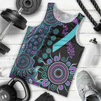 National Suicide Prevention Men Tank Top Aboriginal Ribbon Dot Painting