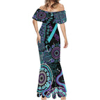 National Suicide Prevention Mermaid Dress Aboriginal Ribbon Dot Painting