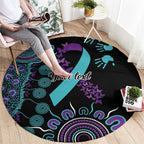 National Suicide Prevention Round Carpet Aboriginal Ribbon Dot Painting