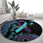 National Suicide Prevention Round Carpet Aboriginal Ribbon Dot Painting