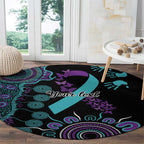 National Suicide Prevention Round Carpet Aboriginal Ribbon Dot Painting